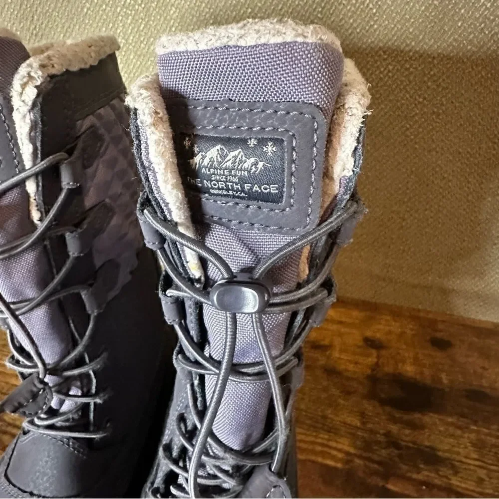 The North Face Womens Never Stop Exploring Winter Snow Boots Gray Purple Size 5